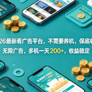 2026年无需养机看广告平台详解 不限观看次数收益稳定到账便捷-雨叶虚拟资源网