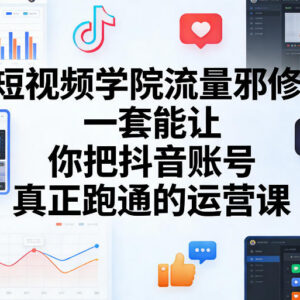 抖音运营实操系统课 学会爆款拆解快速跑通短视频账号-雨叶虚拟资源网