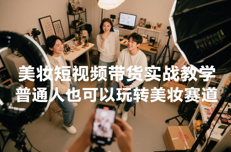 美妆短视频带货实战教学 零基础普通人入局美妆赛道全攻略