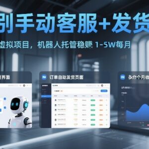 拼多多虚拟电商机器人托管玩法 零成本新手易操作月入1-5万-雨叶虚拟资源网