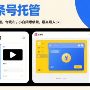 头条号AI托管副业项目详解 小白零经验上手最高可月入5000+-雨叶虚拟资源网