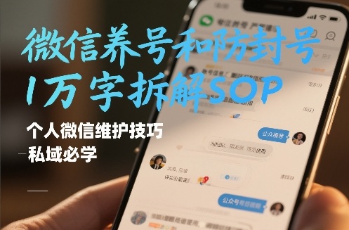 个人微信养号防封号SOP指南 私域运营必学账号维护技巧