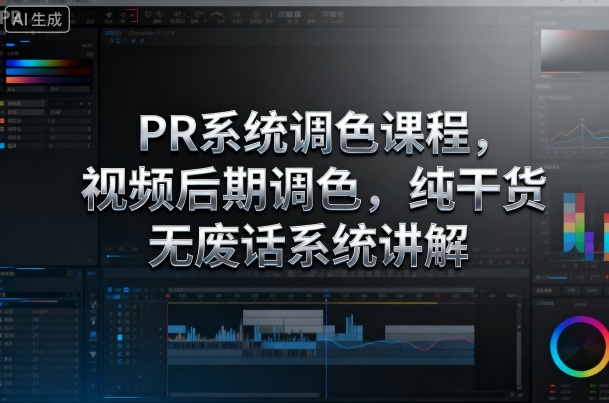 PR系统调色实用课程 视频后期调色思路及实战案例干货讲解
