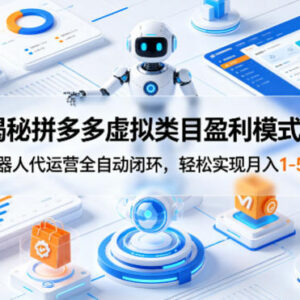 拼多多虚拟类目机器人代运营盈利模式 低门槛稳定增收玩法详解-雨叶虚拟资源网