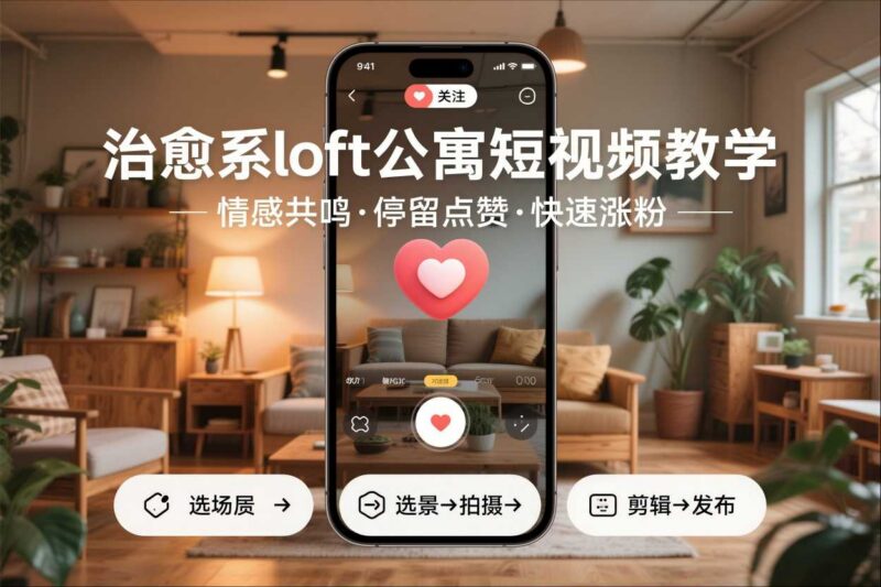 治愈系LOFT公寓短视频制作教学 巧用AI工具快速起号涨粉攻略