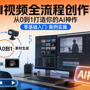 AI视频全流程创作课程 零基础从0到1制作高质量AI视频作品-雨叶虚拟资源网