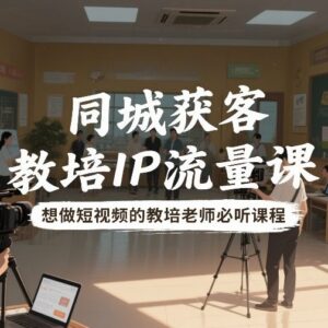 教培老师专属同城获客流量课 0基础短视频IP打造招生教程-雨叶虚拟资源网