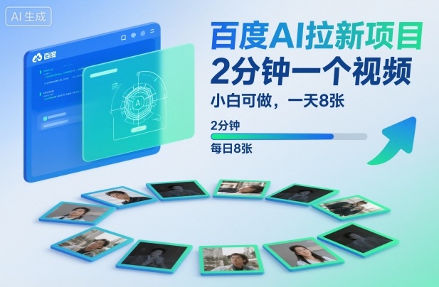 百度AI拉新项目怎么做 小白低门槛上手附完整玩法教程