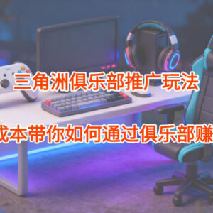 三角洲俱乐部推广玩法拆解 0成本可操作的游戏类赚钱项目攻略-雨叶虚拟资源网