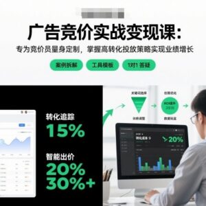 广告竞价实战变现课 竞价员掌握高转化投放策略提升业绩-雨叶虚拟资源网