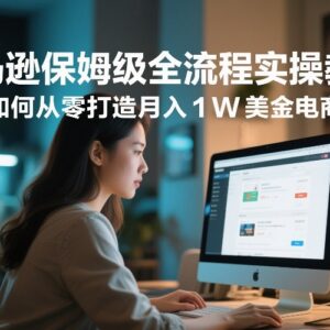 亚马逊新手保姆级全流程实操教程 从零打造月入1万美金跨境电商事业-雨叶虚拟资源网