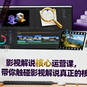 影视解说核心运营系统课程 从定位到剪辑全流程实操教学-雨叶虚拟资源网