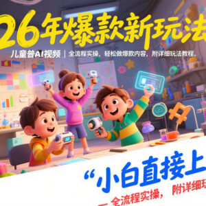 2026年儿童科普AI视频爆款新玩法 全流程实操小白入门教程-雨叶虚拟资源网