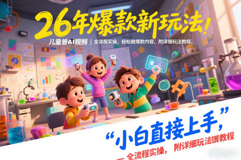 2026年儿童科普AI视频爆款新玩法 全流程实操小白入门教程