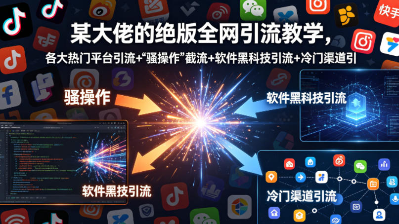 图片[1]-多渠道全网引流实操教学 含私域成交技巧适配各类微信销售需求