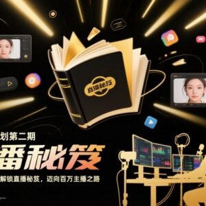 百万主播计划第二期 直播从0到1全链路实操培训教程-雨叶虚拟资源网