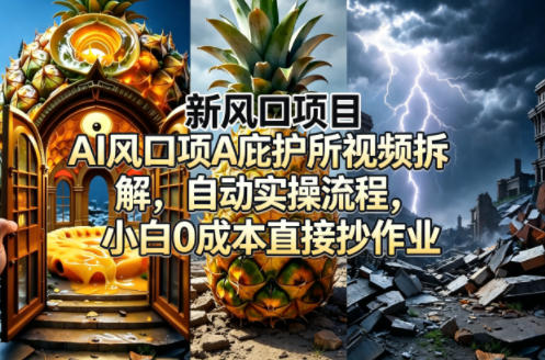 AI庇护所爆款视频项目全拆解 小白零成本可照搬实操流程
