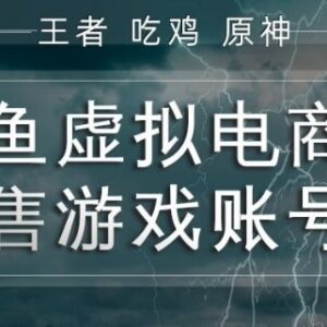 闲鱼虚拟电商游戏账号出售全流程教学 低门槛实操方法详解-雨叶虚拟资源网