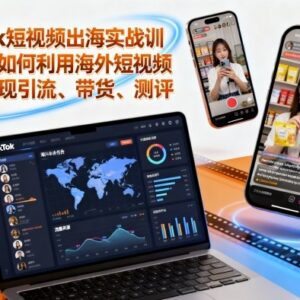 TikTok短视频出海实战训练营 海外平台引流带货测评全攻略-雨叶虚拟资源网