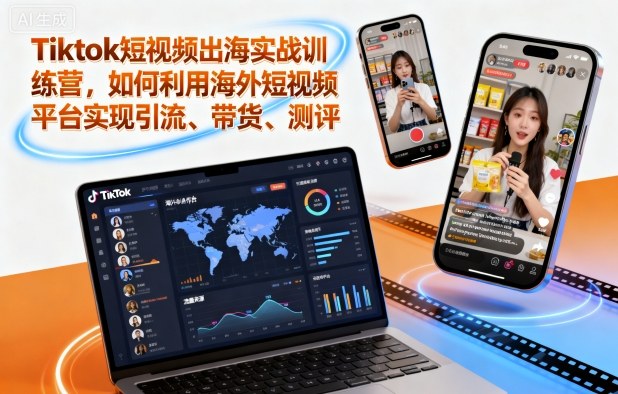 TikTok短视频出海实战训练营 海外平台引流带货测评全攻略