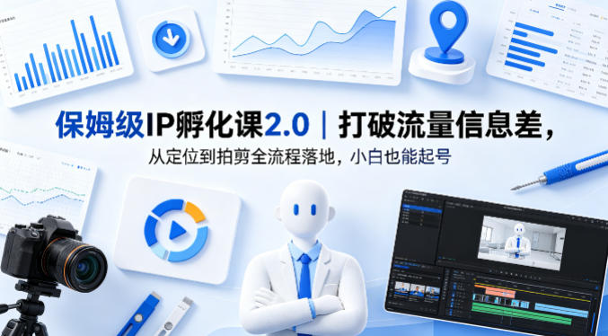 保姆级IP孵化2.0教程 零基础从定位到拍剪抖音起号全攻略