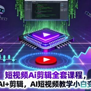短视频AI剪辑全套实操课程 剪映入门到AI进阶新手快速上手-雨叶虚拟资源网