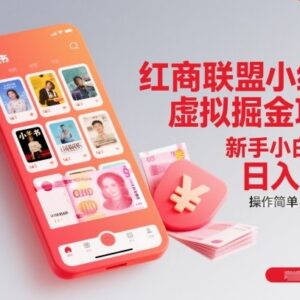 红商联盟小红书虚拟掘金项目 新手小白可做的低门槛副业教程-雨叶虚拟资源网