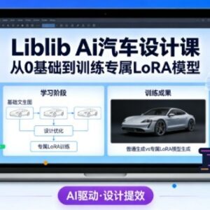 Liblib AI汽车设计教程 零基础学文生图及专属LoRA模型训练-雨叶虚拟资源网