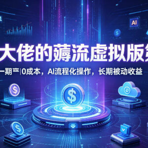 0成本AI操作虚拟电商玩法 淘宝闲鱼联动赚长期被动收益-雨叶虚拟资源网