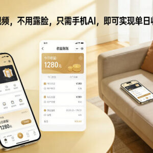 无需拍视频露脸 仅靠手机AI操作的日入千元副业项目揭秘-雨叶虚拟资源网