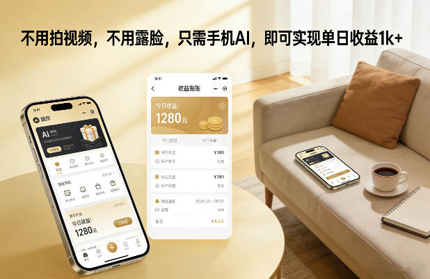 无需拍视频露脸 仅靠手机AI操作的日入千元副业项目揭秘