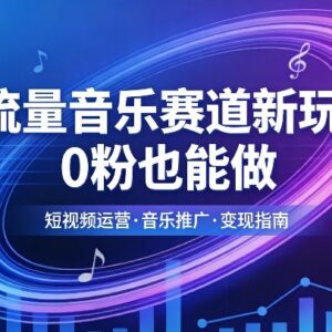 高流量音乐赛道零粉起号玩法 冷启动破万播涨粉变现攻略-雨叶虚拟资源网