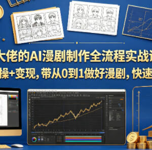 AI漫剧制作全流程实战课 零基础从0到1掌握创作及变现技巧-雨叶虚拟资源网