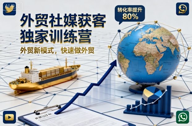 2026年3月更新外贸社媒获客训练营 外贸获客实操运营教程