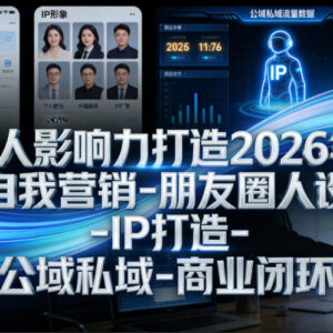 2026个人影响力打造教程 从IP人设搭建到公域私域商业闭环-雨叶虚拟资源网