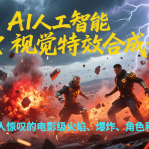 AI人工智能VFX视觉特效合成课程 学习制作电影级火焰爆炸等特效-雨叶虚拟资源网