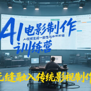 AI电影制作训练营 掌握AI视频生成剪辑 融入传统影视制作全流程-雨叶虚拟资源网