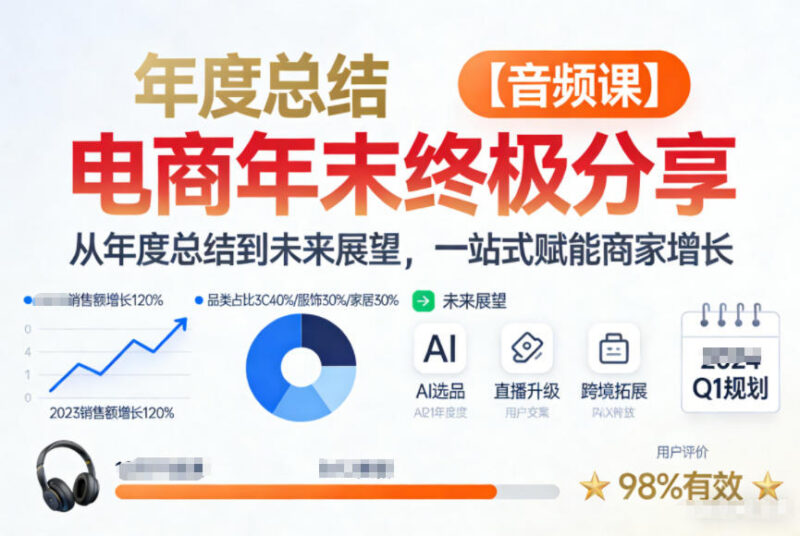 2025电商年末复盘方法与2026趋势解读音频课 赋能商家全链路增长