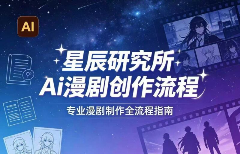 AI漫剧创作全流程教程 零基础掌握制作流量变现核心技能