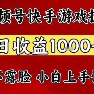 视频号快手双平台游戏掘金项目详解 居家操作单日收益可达千元-雨叶虚拟资源网