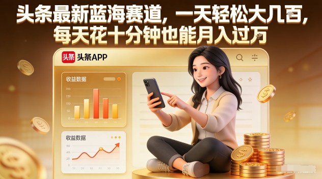 头条蓝海创作副业项目解析 新手每天10分钟即可实现月入过万
