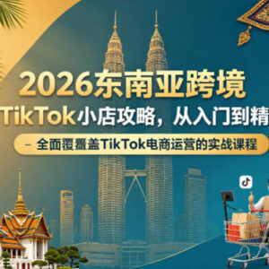2026东南亚跨境TikTok小店运营全攻略 4月更新从入门到精通实战课-雨叶虚拟资源网
