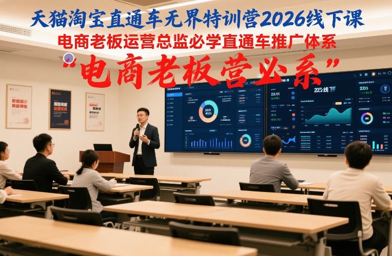 2026天猫淘宝直通车无界特训营 电商人必学推广实操体系课程