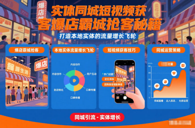 同城实体短视频获客运营攻略 打造本地门店流量增长飞轮