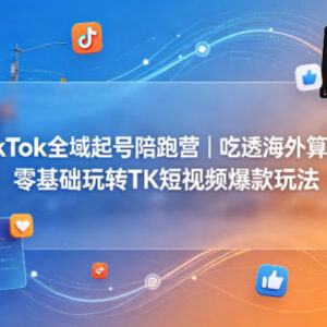 TikTok全域起号陪跑营 零基础吃透海外算法玩转短视频爆款玩法-雨叶虚拟资源网