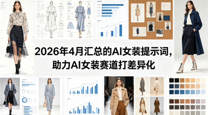 2026年4月AI女装提示词汇总 适配多工具助力赛道差异化运营