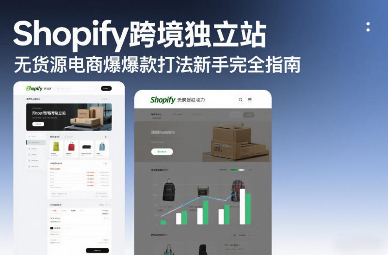 Shopify跨境独立站无货源爆款打法 新手从零入门完整指南