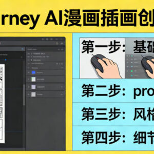 零基础学Midjourney AI漫画插画创作 全流程实操教学指南-雨叶虚拟资源网