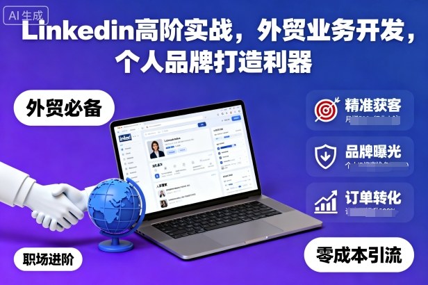2023国际版领英LinkedIn高阶实操 外贸获客个人品牌打造全指南