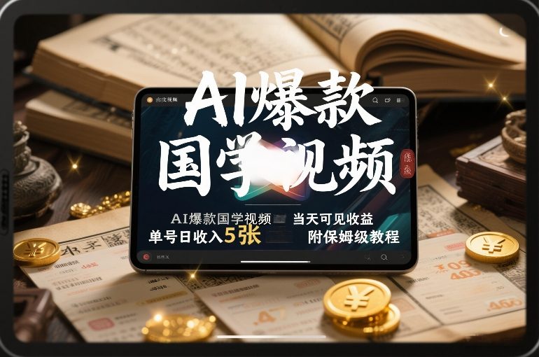 AI爆款国学视频起号实操方法 小白可上手附保姆级变现教程